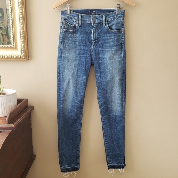 Anthropologie Citizens of Humanity CoH Rocket High Rise Jeans Raw Hem Ankle 26 - Picture 3 of 9